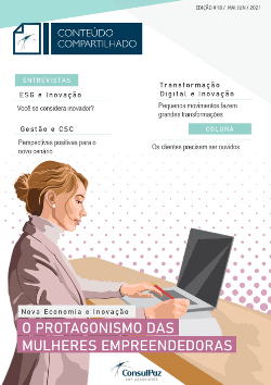 ESG, inovação, Gestão, CSC, 18 edição, Revista Conteúdo Compartilhado, Sergio Rocha, Salete Deon, Andreia Dornel